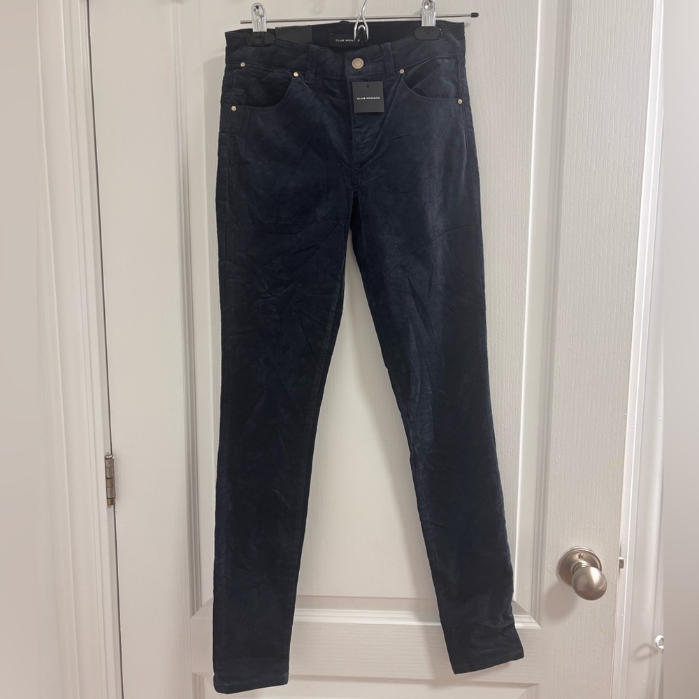 NWT Club Monaco Teal Corduroy Skinny Jeans “Alessia” Style Size 00